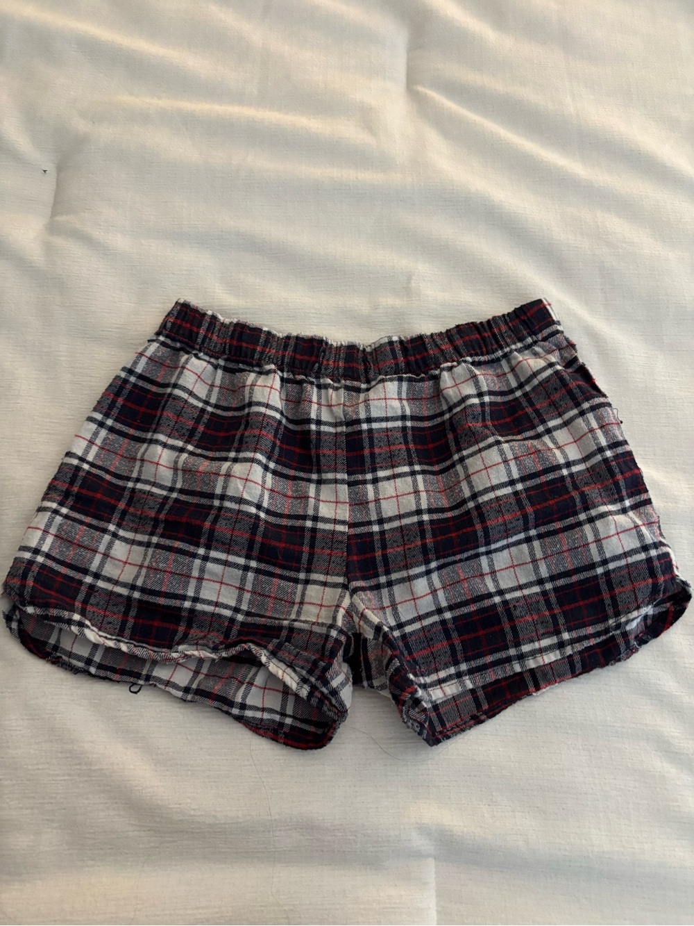 BUNDLE: Old Navy Plaid Flannel Sleep Shorts in Navy, White & Red; Black and Red